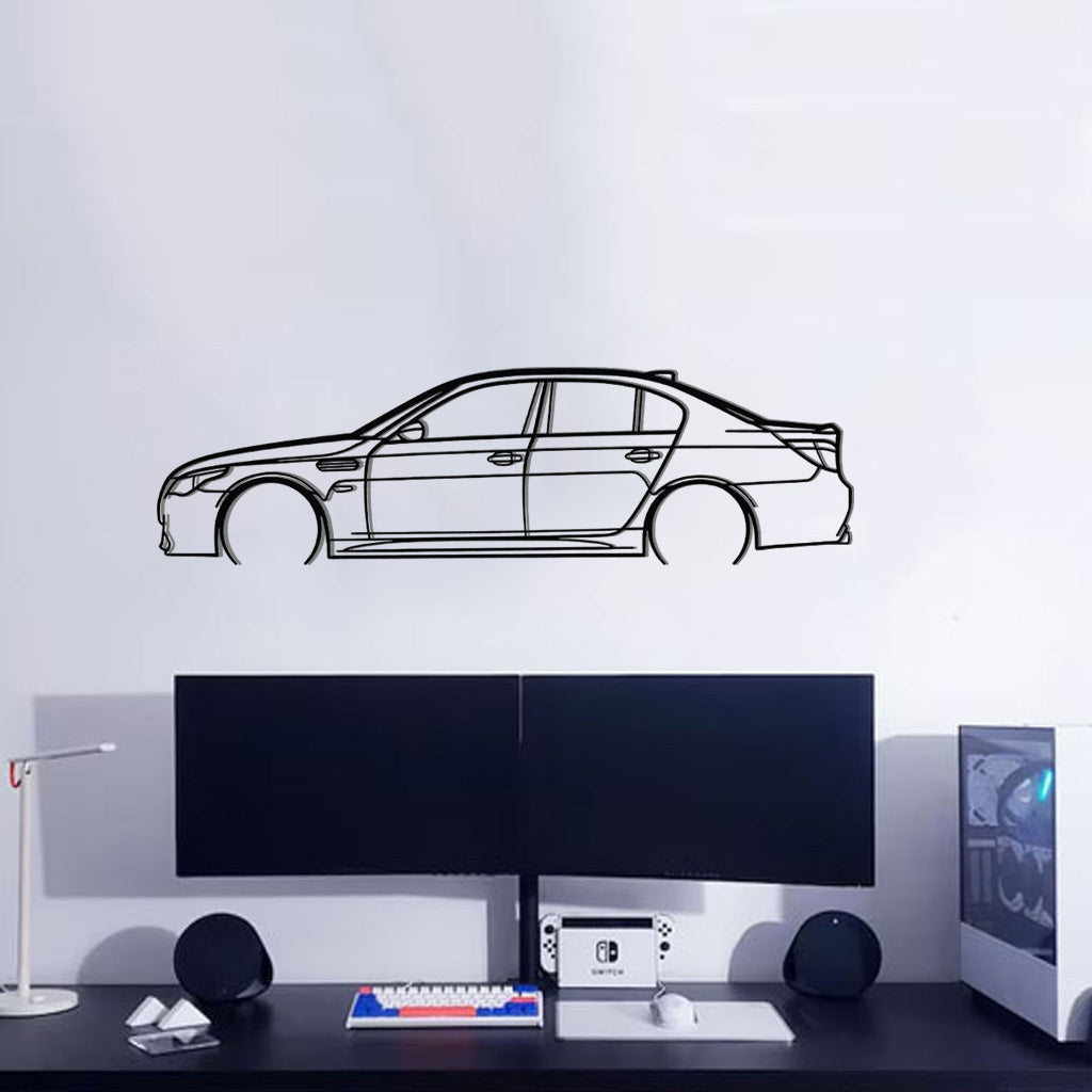 BMW E60 - Car Silhouette Wall Art