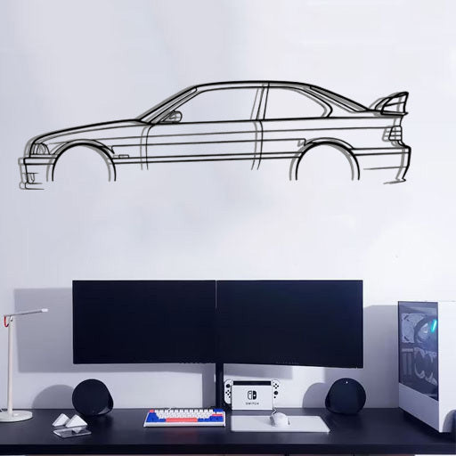 BMW E36 - Car Silhouette Wall Art