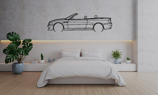 BMW E46 Cabrio - Car Silhouette Wall Art