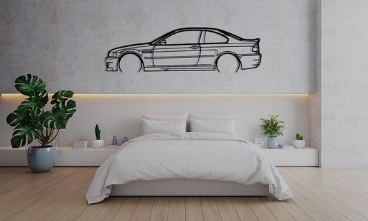 BMW E46 - Car Silhouette Wall Art