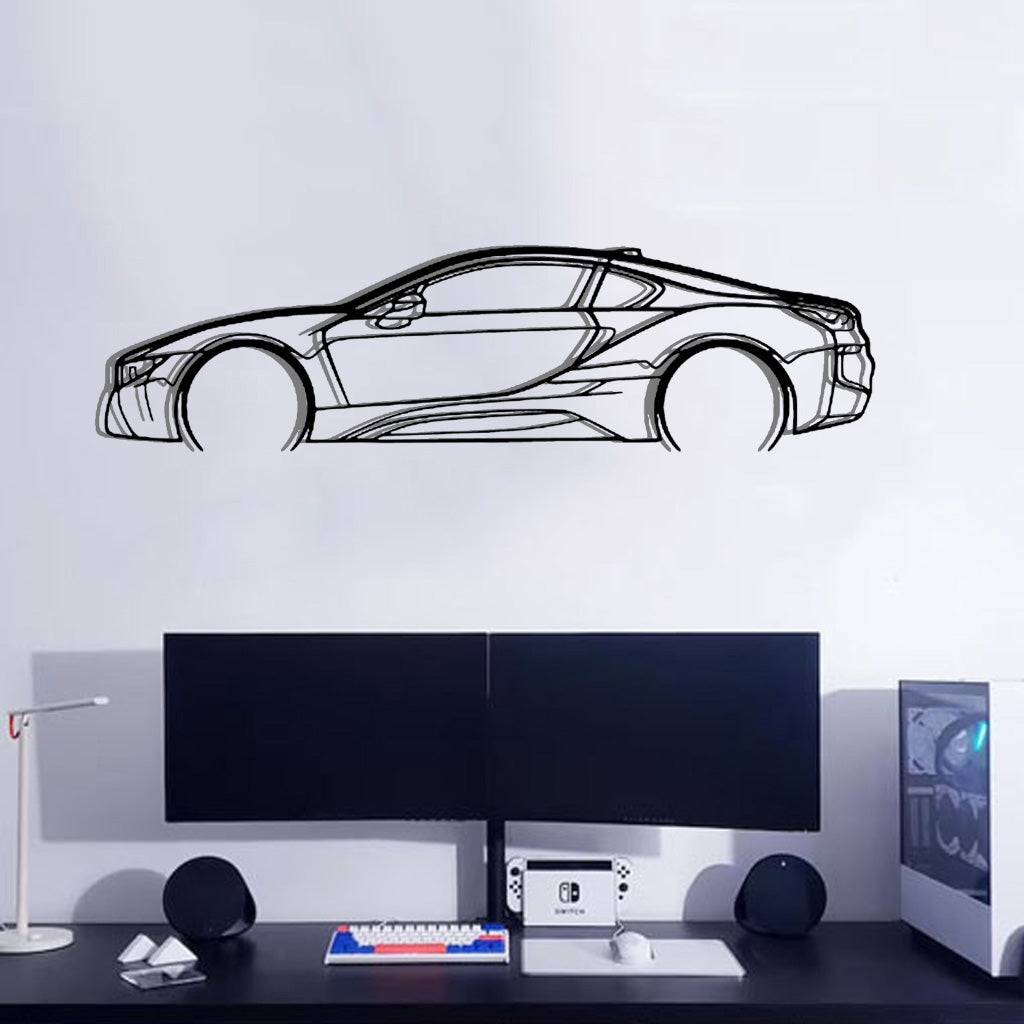 BMW i8 - Car Silhouette Wall Art