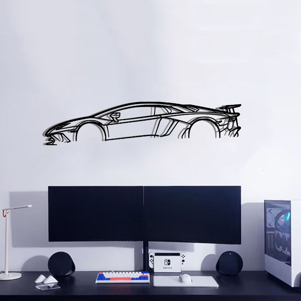 Lamborghini Aventador - Car Silhouette Wall Art