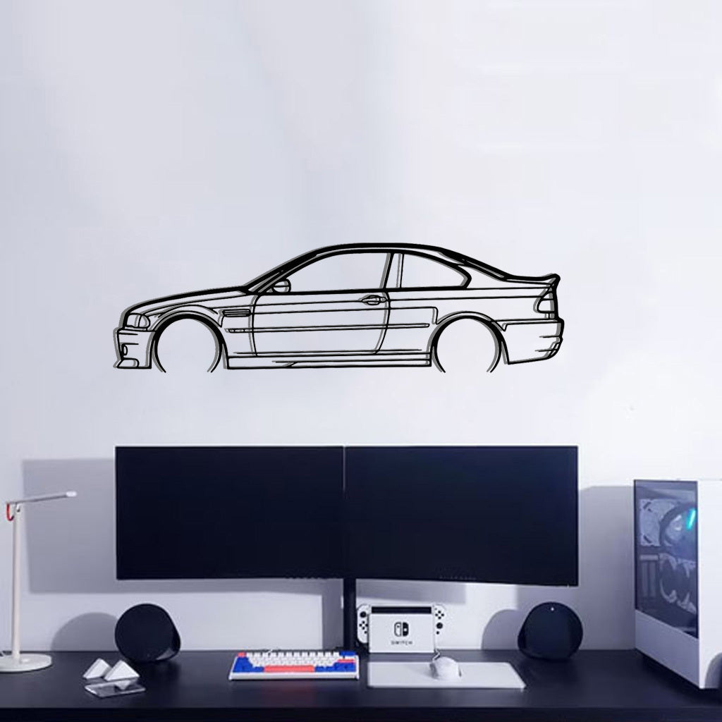 BMW E46 - Car Silhouette Wall Art
