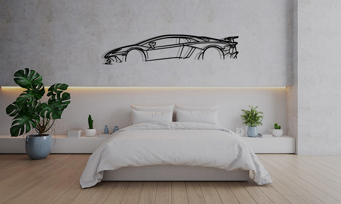 Lamborghini Aventador - Car Silhouette Wall Art