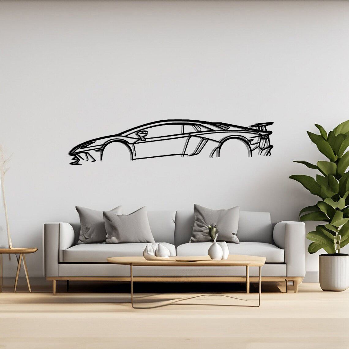 Lamborghini Aventador - Car Silhouette Wall Art
