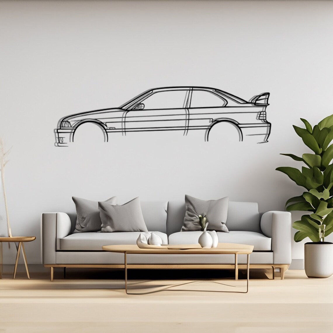 BMW E36 - Car Silhouette Wall Art