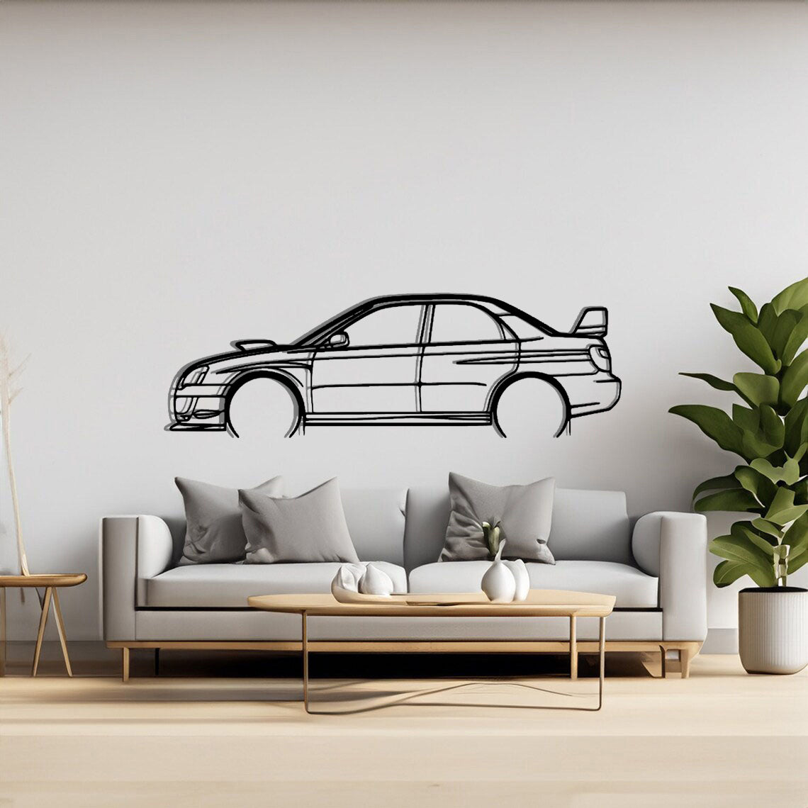 Subaru Impreza STI - Car Silhouette Wall Art