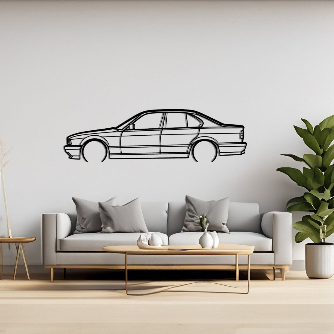BMW E34 - Car Silhouette Wall Art
