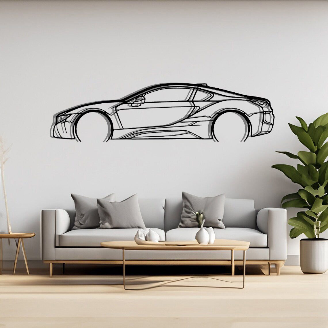 BMW i8 - Car Silhouette Wall Art