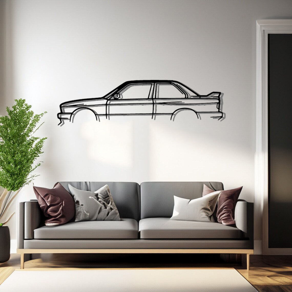 BMW E30 M3 - Car Silhouette Wall Art