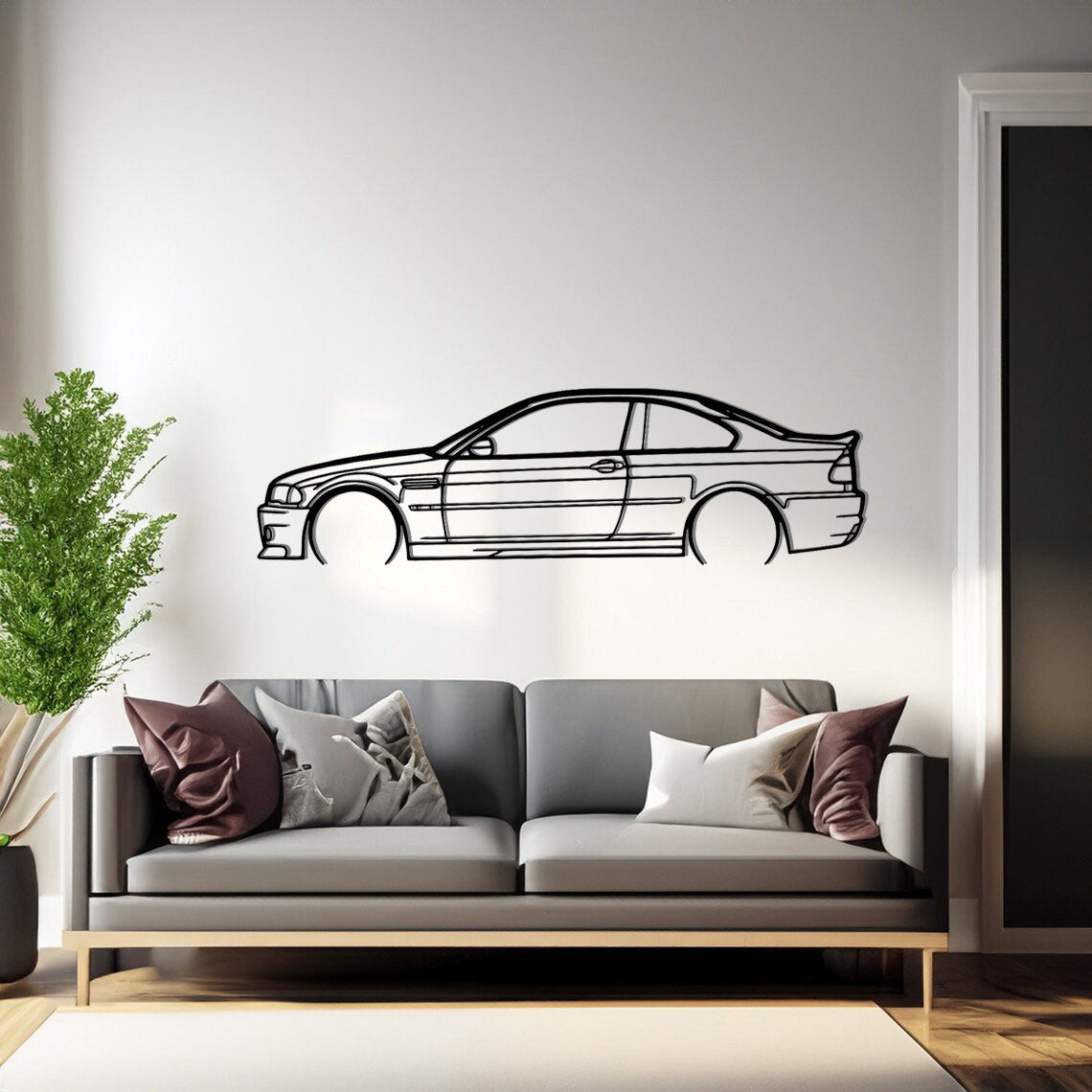 BMW E46 - Car Silhouette Wall Art