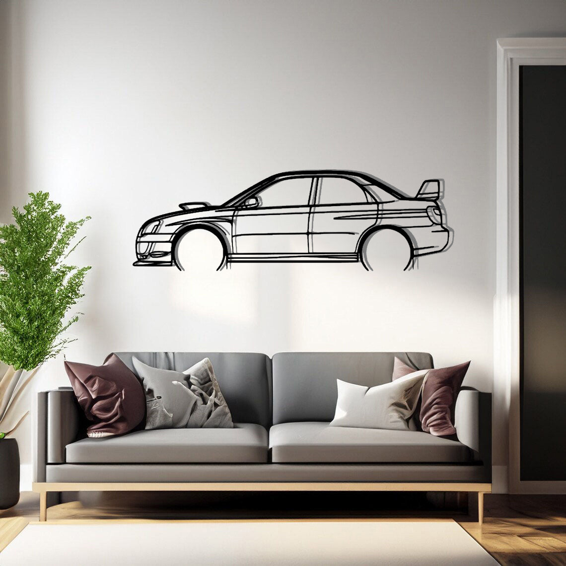 Subaru Impreza STI - Car Silhouette Wall Art