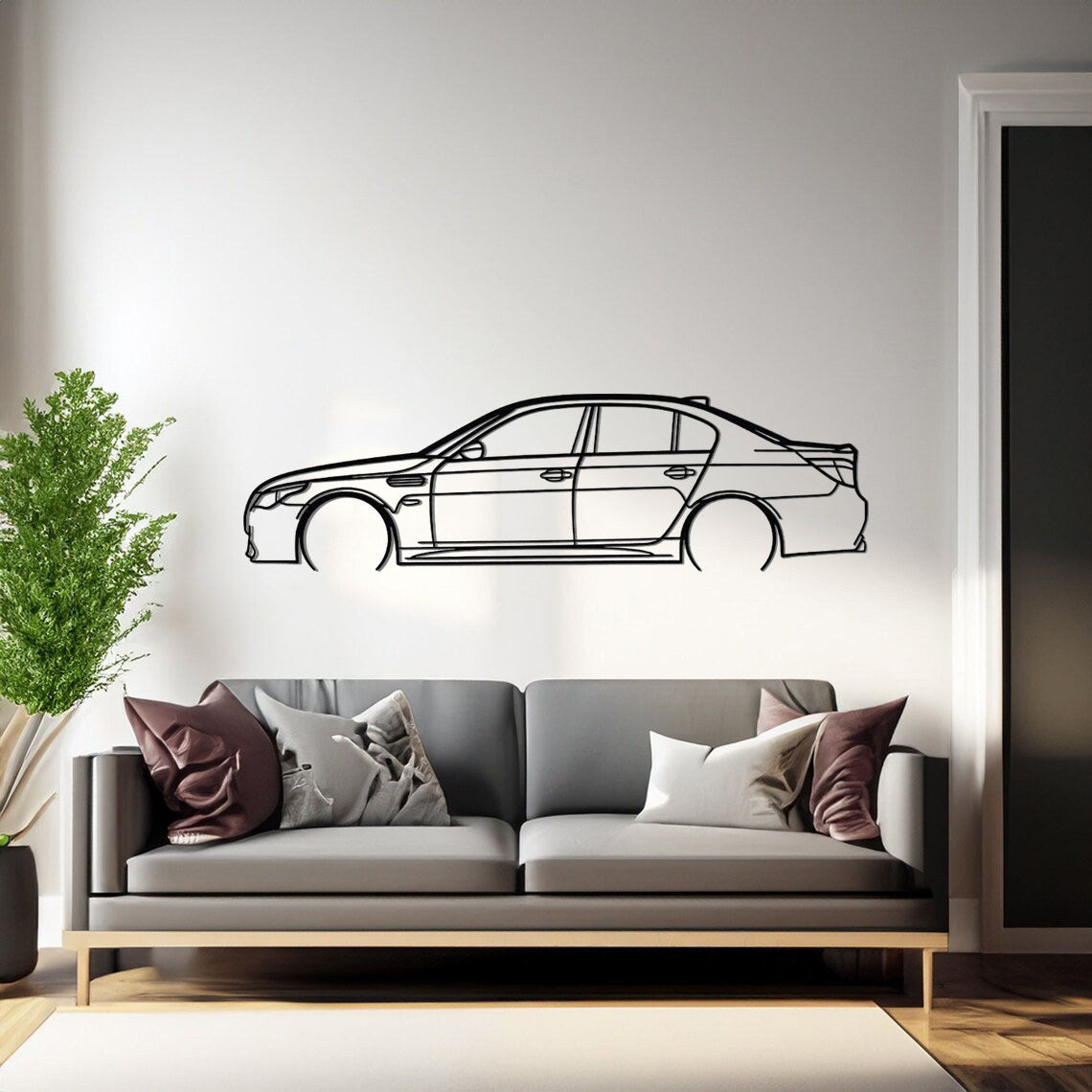 BMW E60 - Car Silhouette Wall Art