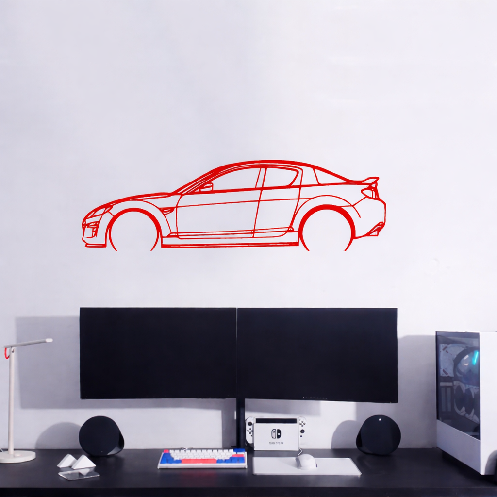 Mazda RX8 - Car Silhouette Wall Art
